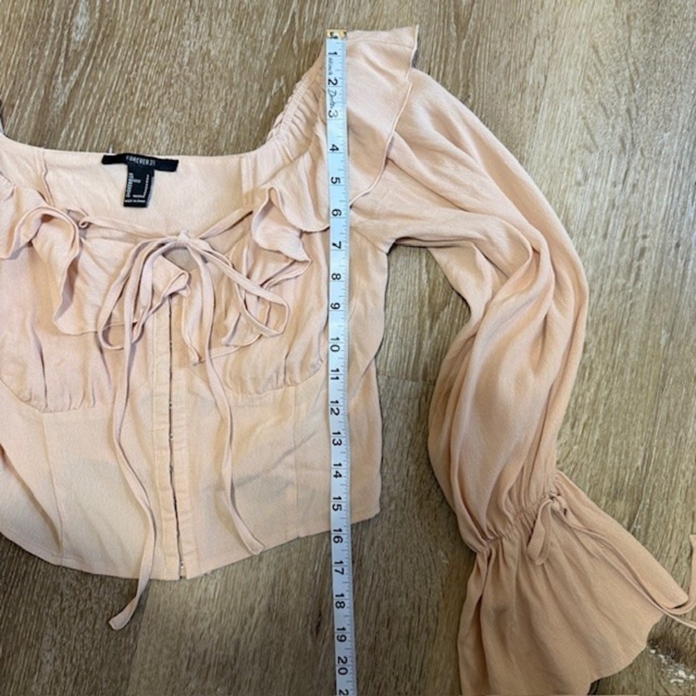 VTG Coquette Balletcore Y2K Babydoll Milkmaid Top Small Puff Long Sleeve - Picture 8 of 13